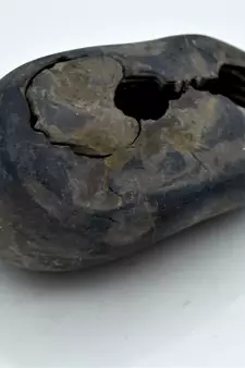 Nepal Gandaki River Original Shaligram Shila Idol Shri Vishnu For Tulsi Puja Stone Fossil In Size (Max: 7 CM) ID-241