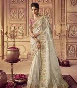 Beautiful Dola Silk With Self Zari & Heavy Border Work Saree