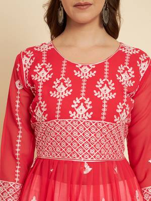 Gajri Colour Festive Wear Fancy Embroidery Kurti 3