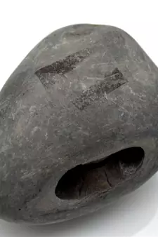 Nepal Gandaki River Original Shaligram Shila Idol Shri Vishnu For Tulsi Puja Stone Fossil In Size (Max: 7 CM) ID-260