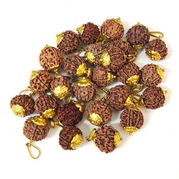 Original 6 Mukhi Nepali Rudraksha Gold Plated Pendant at Wholesale Rate Chakra Healing Six Face Bead Jewellery 1 Pcs 3