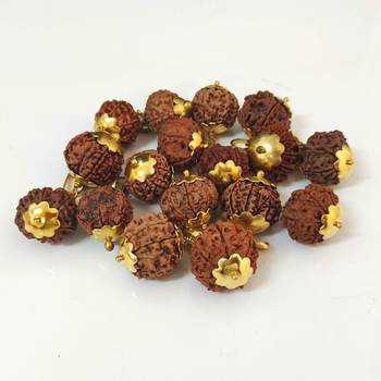 Original 8 Mukhi Nepali Rudraksha Gold Plated Pendant at Wholesale Rate Chakra Healing Eight Face Bead Jewelry 1 Pcs 3