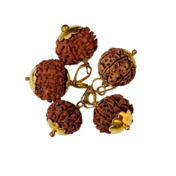 Original 9 Mukhi Nepali Rudraksha Gold Plated Pendant at Wholesale Rate Chakra Healing NineFaced Bead Jewelry 1 Pcs 2