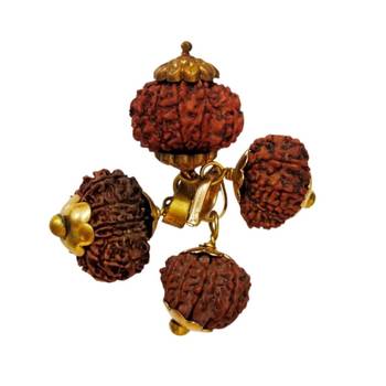 Original 11 Mukhi Nepali Rudraksha Gold Plated Pendant at Wholesale Rate Chakra Healing Eleven Faced Beads 1 Pcs 2