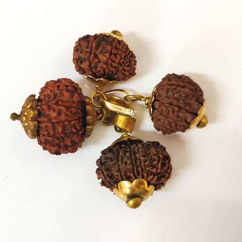 Original 11 Mukhi Nepali Rudraksha Gold Plated Pendant at Wholesale Rate Chakra Healing Eleven Faced Beads 1 Pcs 3