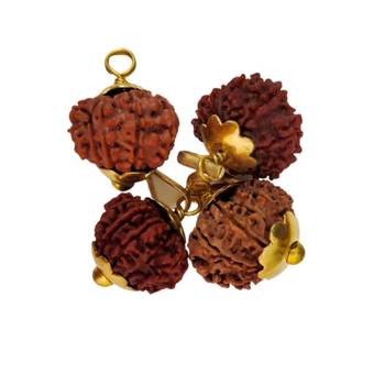 Original 12 Mukhi Nepali Rudraksha Gold Plated Pendant at Wholesale Rate Chakra Healing Twelve Faced Beads 1 Pcs 2