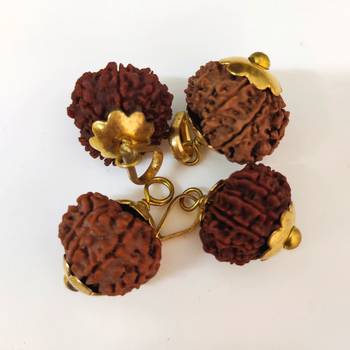 Original 12 Mukhi Nepali Rudraksha Gold Plated Pendant at Wholesale Rate Chakra Healing Twelve Faced Beads 1 Pcs 3