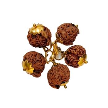 Original Shree Ganesha Nepali Rudraksha Gold Plated Pendant at Wholesale Rate Chakra Healing Jewellery Beads 1 Pcs 2