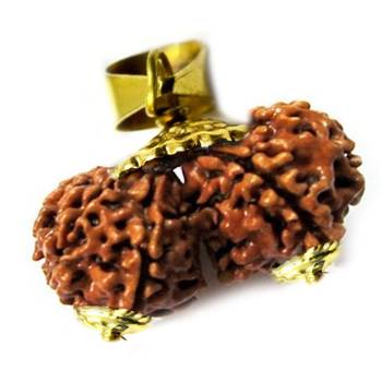 Original Shri Gauri Shankar Nepali Rudraksha Gold Plated Pendant at Wholesale Rate Chakra Healing Beads 1 Pcs 1