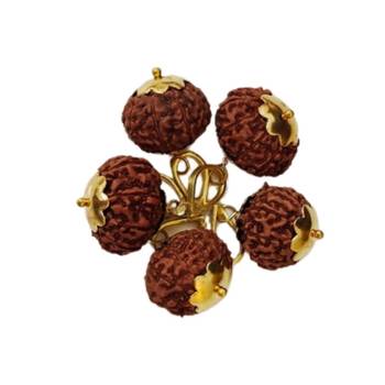 Original 10 Mukhi Indonesia Rudraksha Gold Plated Pendant at Wholesale Rate Chakra Healing Ten Faced Beads 1 Pcs 2