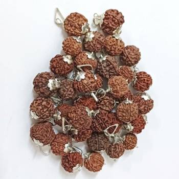 Original 7 Mukhi Nepali Rudraksha Silver Pendant at Wholesale Rate Chakra Healing Jewellery Seven Faced Beads 1 Pcs 3