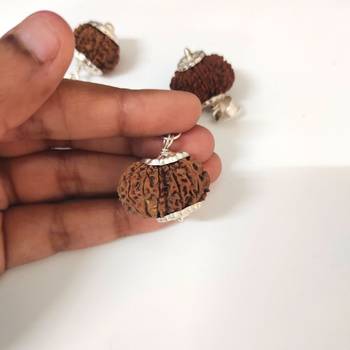 Original 12 Mukhi Nepali Rudraksha Silver Pendant at Wholesale Rate Chakra Healing Jewellery Twelve Faced Beads 1 Pcs 4