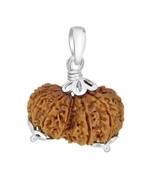 Original Shri Gauri Shankar Nepali Rudraksha Silver Pendant at Wholesale Rate Chakra Healing Jewellery Beads 1 Pcs