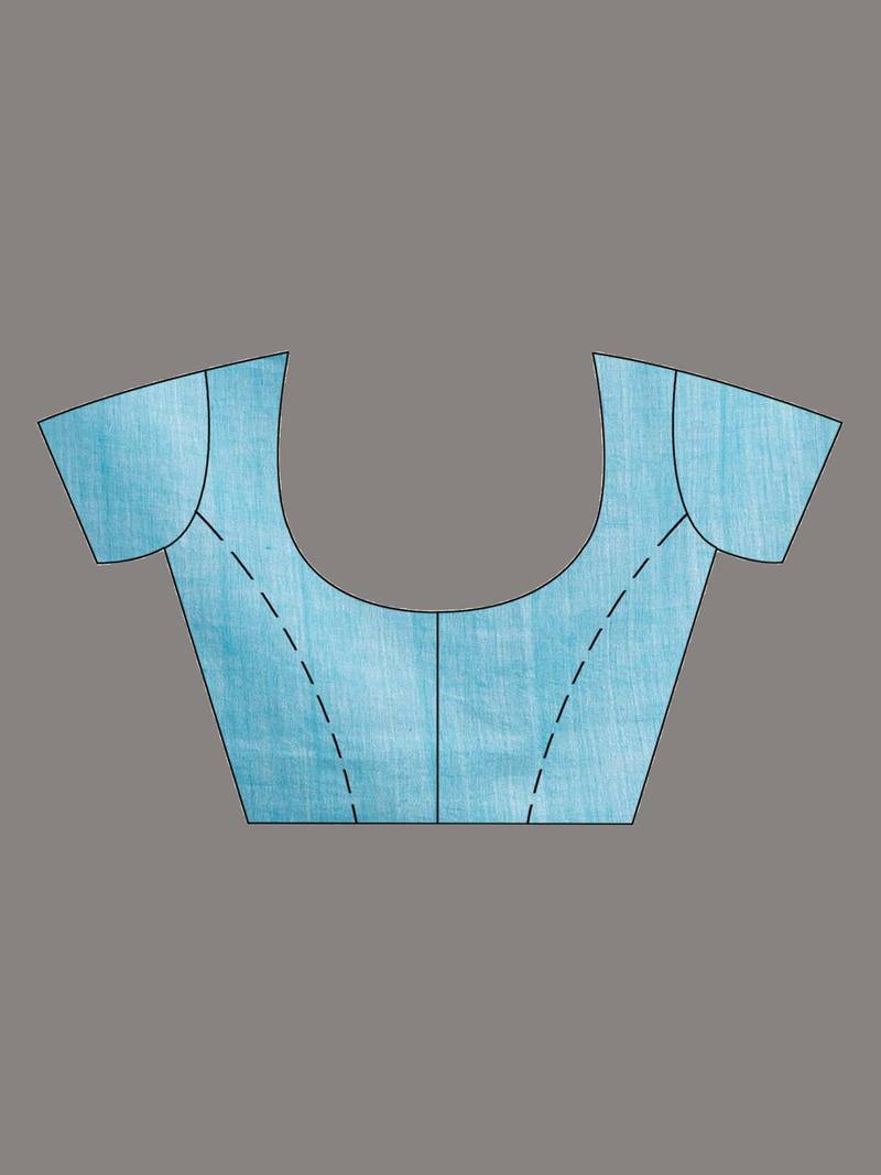 Sky Handwoven Cotton Jamdani handloom Saree