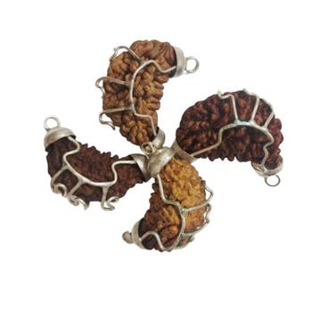 Original 1 Mukhi Nepali Rudraksha Silver Plated Pendant at Wholesale Rate Chakra Healing One Faced Kaju Beads 1 Pcs 2
