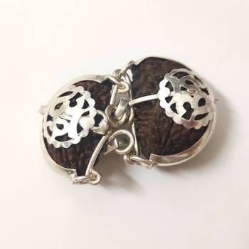 Original 1 Mukhi Nepali Om Rudraksha Silver Plated Pendant at Wholesale Rate Chakra Healing One Faced Beads 1 Pcs 3