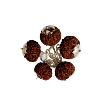 Original 8 Mukhi Indonesia Rudraksha Silver Plated Pendant at Wholesale Rate Chakra Healing Eight Faced Beads 1 Pcs 2