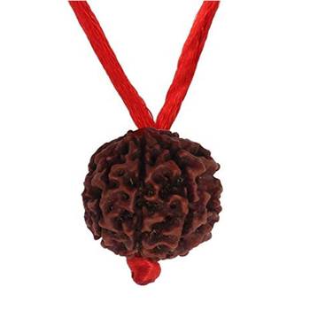 Original 8 Mukhi Indonesia Rudraksha Pendant With Red Thread at Wholesale Rate Chakra Healing Eight Faced Beads 1 Pcs 1