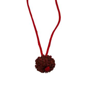 Original 9 Mukhi Indonesia Rudraksha Pendant With Red Thread at Wholesale Rate Chakra Healing Nine Faced Beads 1 Pcs 1