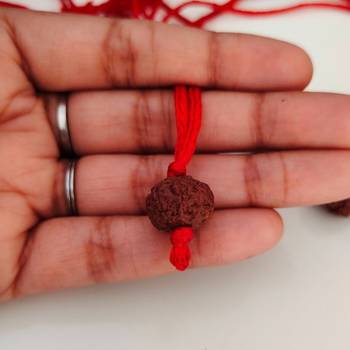 Original 10 Mukhi Indonesia Rudraksha Pendant With Red Thread at Wholesale Rate Chakra Healing Ten Faced Beads 1 Pcs 4