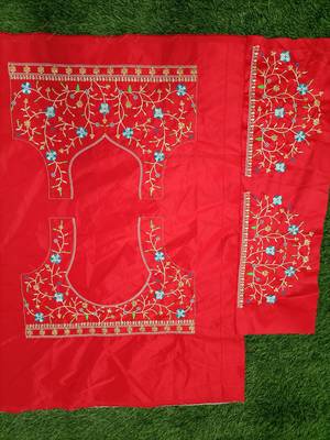 Trendmalls Womens Red Satin Embroidery Work Wedding, Party Wear Semi-stitched Latest Lehenga Choli With Dupatta 8