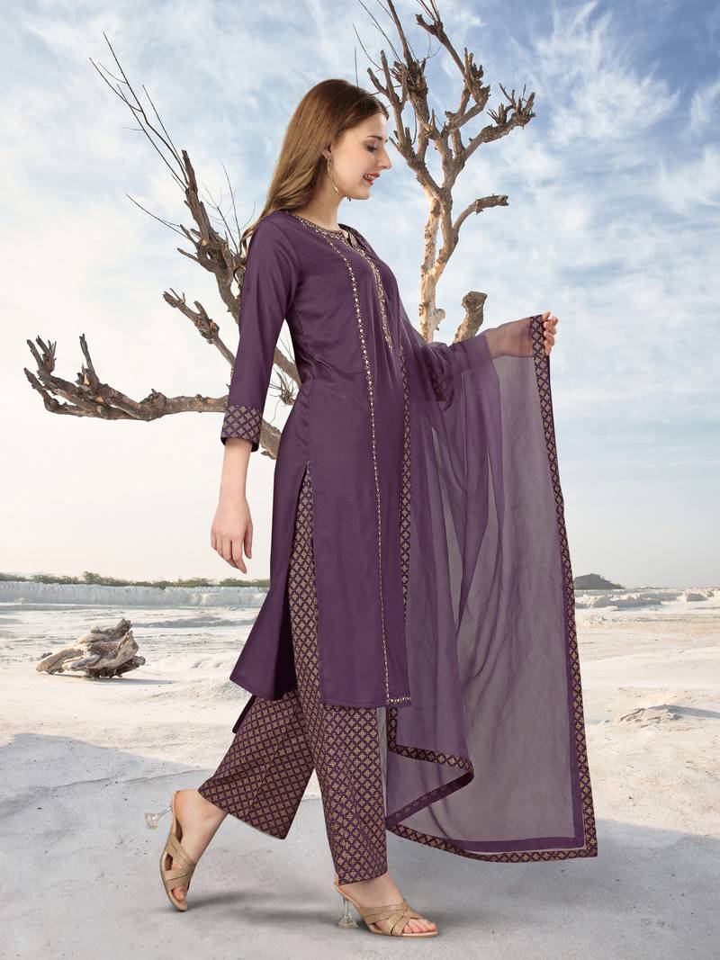 Trendmalls Cotton Kurta Pant Suit Set for Women Party Wear Festive Wedding Salwar Dress & Gown