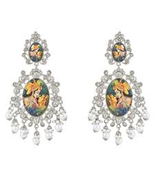 Traditional Silver Plated Padmavati Earrings Embellished with Pearls for Women/Girls 