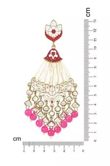 Traditional Handcrafted Meena Work Earring Glided with Kundan & Pearls For Women/Girls 