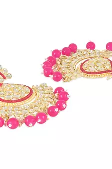 Traditional Handcrafted Kundan Earrings Adorned with Pearls for Women and Girls 