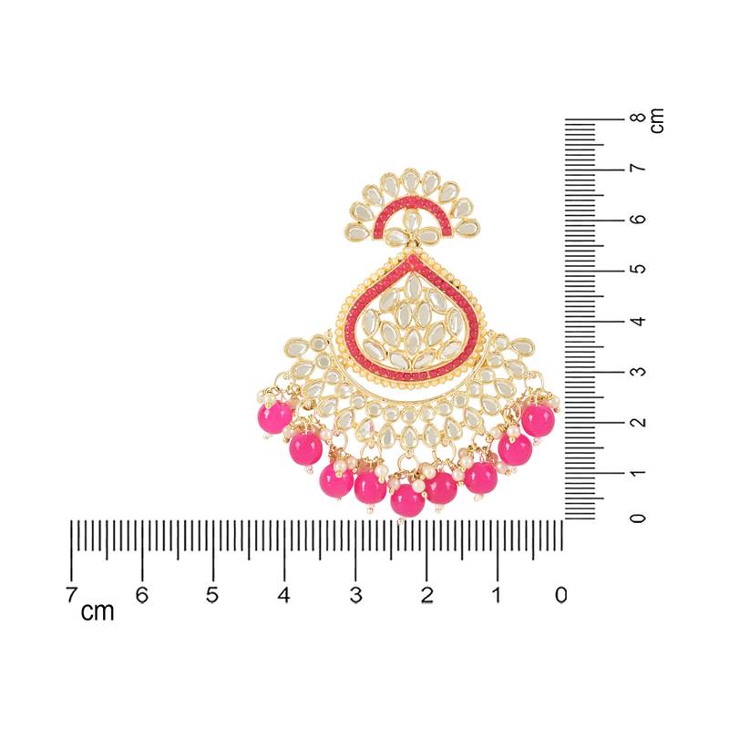 Traditional Handcrafted Kundan Earrings Adorned with Pearls for Women and Girls 