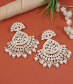 Traditional Handcrafted Kundan Earrings Adorned with Pearls for Women and Girls 