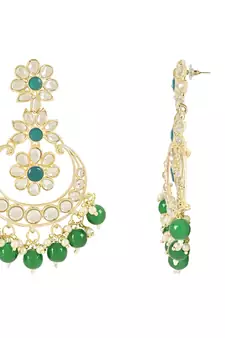Traditional Handcrafted Kundan Earrings Adorned with Pearls for Women and Girls 