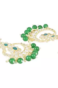 Traditional Handcrafted Kundan Earrings Adorned with Pearls for Women and Girls 