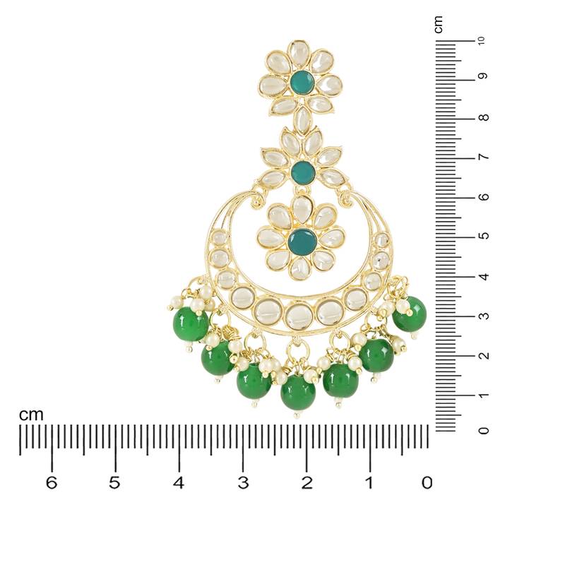 Traditional Handcrafted Kundan Earrings Adorned with Pearls for Women and Girls 