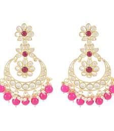 Traditional Handcrafted Kundan Earrings Adorned with Pearls for Women and Girls 