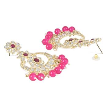 Traditional Handcrafted Kundan Earrings Adorned with Pearls for Women and Girls  3