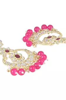 Traditional Handcrafted Kundan Earrings Adorned with Pearls for Women and Girls 