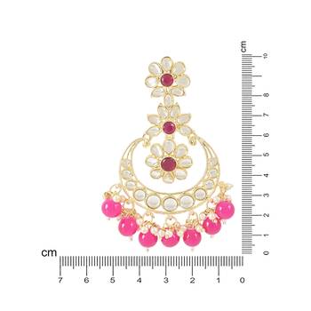Traditional Handcrafted Kundan Earrings Adorned with Pearls for Women and Girls  4