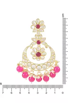 Traditional Handcrafted Kundan Earrings Adorned with Pearls for Women and Girls 