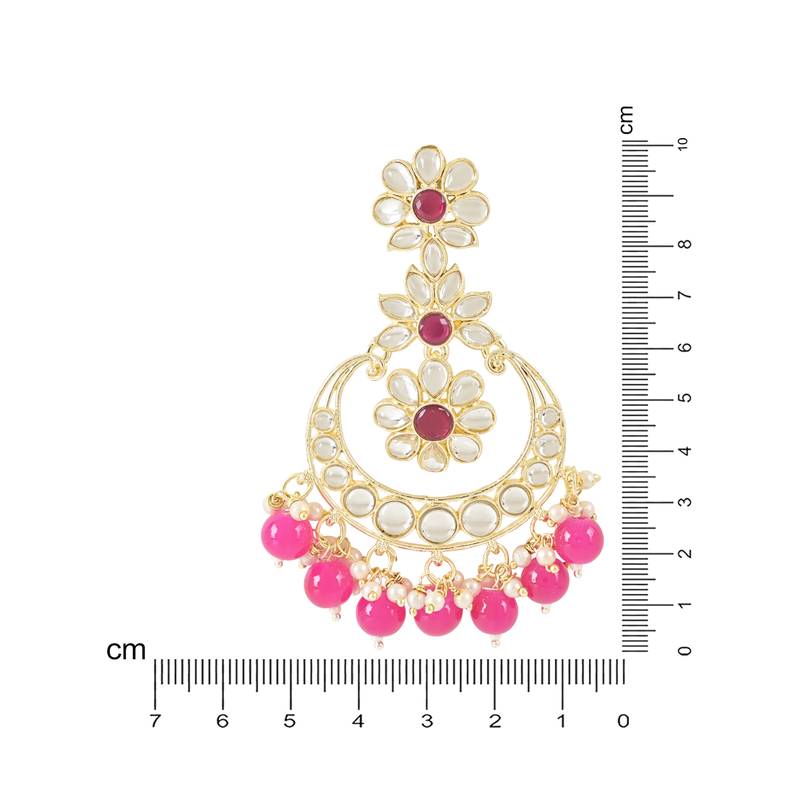 Traditional Handcrafted Kundan Earrings Adorned with Pearls for Women and Girls 