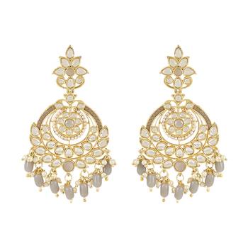 Traditional Handcrafted Kundan Earrings Adorned with Pearls for Women and Girls  1