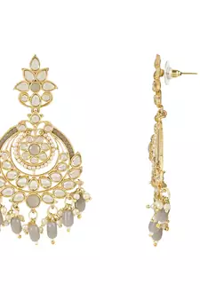Traditional Handcrafted Kundan Earrings Adorned with Pearls for Women and Girls 