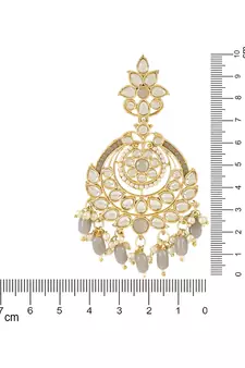 Traditional Handcrafted Kundan Earrings Adorned with Pearls for Women and Girls 
