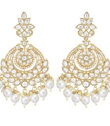 Traditional Handcrafted Kundan Earrings Adorned with Pearls for Women and Girls 
