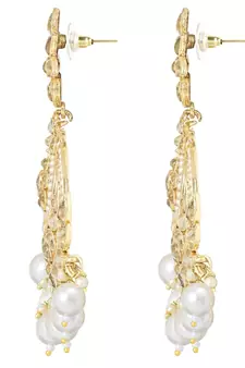 Traditional Handcrafted Kundan Earrings Adorned with Pearls for Women and Girls 