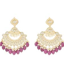 Traditional Handcrafted Kundan Earrings Adorned with Pearls for Women and Girls 