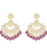 Traditional Handcrafted Kundan Earrings Adorned with Pearls for Women and Girls 