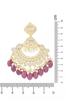 Traditional Handcrafted Kundan Earrings Adorned with Pearls for Women and Girls 