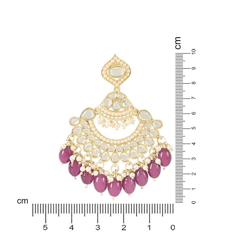 Traditional Handcrafted Kundan Earrings Adorned with Pearls for Women and Girls 