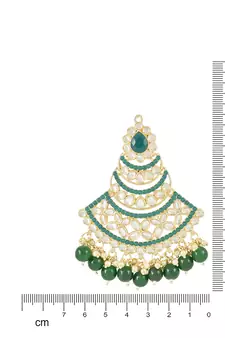 Traditional Handcrafted Pearl Kundan Beaded Chandbali Earrings for Women/Girls 